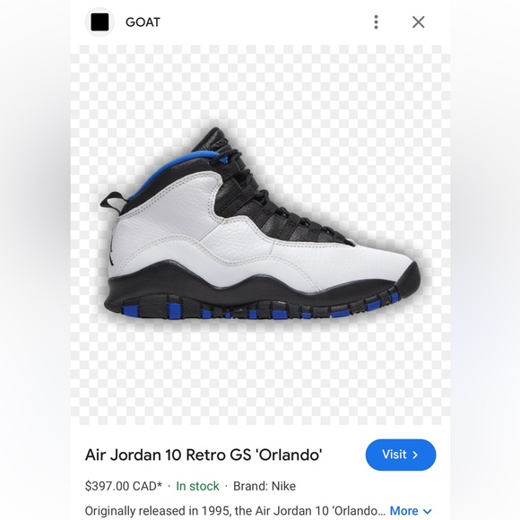 Air Jordan 10 Retro GS 'Orlando' - Picture 9 of 9